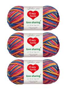 3pcs/Set Ombre Yarn Set, 5-Ply Soft & Fade-Resistant Yarn, Suitable For Crochet DIY Handicraft Projects Like Handmade Carpets, Clothing, Scarves, Ideal For Beginners - Variegated Wool Yarn - View 13