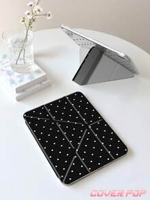Ốp bảo vệ máy tính bảng họa tiết chấm bi tối giản 9.7/10.2/10.5/10.9/12.9 inch/Pro 11, phù hợp với Galaxy Tab S6 Lite 10.4 inch, Kindle Paperwhite thế hệ thứ 12 2024, Kindle (thế hệ thứ 11-2024), mềm mại, chống sốc, chức năng tự động tắt/mở màn hình thông minh, chân đế gập chữ Y xoay đa góc. - Nhiều màu - Xem 4