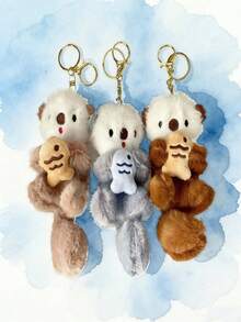 可爱海獭毛绒钥匙扣/粉色，送给朋友、亲戚和家人的绝佳礼物 - 彩色 - 查看 2