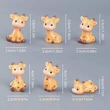 6件套迷你长颈鹿摆件，融合趣味设计、耐用结构和多功能性，将非洲大草原的温馨气息带入您的家中。 - A - 查看 7