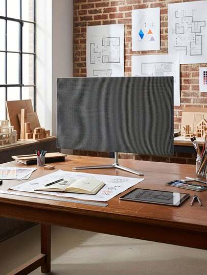 One Dust Cover For Desktop Computer Monitors, An Easy-To-Install Solid Color Screen Protector Designed To Shield Desktop Displays From Dust, Suitable For Screens Ranging From 24 To 76.2 Centimeters,Desktop Computer Monitor Dust Cover, Lcd Screen Cover Cloth, Keyboard Cover, Minimalist Screen Protector