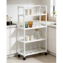 Wall Mounted Kitchen Racks - White - View 4