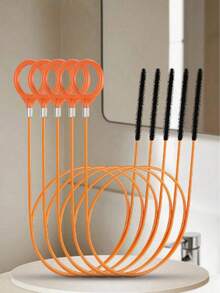 1pc Drain Cleaner Tool, Drain Cleaning Tool, Hair Remover, Shower Drain Clog Remover, Sink Drain Clog Remover, Drain Hair Remover, Sink Drain Clog Remover, Drain Hair Remover - Orange - View 4