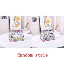 1pc The 2026 New Snoopy Paper Drawer Set Is A Must-Have For The Back Of School Season, Featuring The Classic Anime "Peanuts Comics" Merchandise! The Main Body Is White, Made Of Cute Leather Material, Soft, Durable, Waterproof And Easy To Clean. - Multicolor - View 6