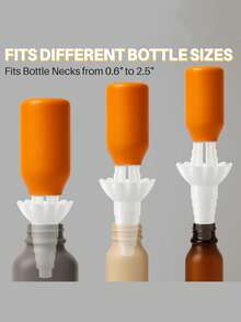 1/2pcs Universal Bottle Mouth Empty Set - Reusable Liquid Transfer Adapter With Anti-Spill Funnel, Suitable For Soap, Shampoo, Conditioner, Lotion And Bathroom Use, Durable Plastic Design - View 1