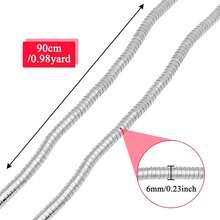 1/2件装 柔韧可弯曲蛇形手链，男女通用时尚款，可扭转调节颈链/项链/腰带，缠绕式手链，多功能柔韧项链，男女通用配饰 - 多色 - 查看 12