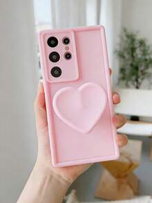 2026年最新热销爱心造型手机壳，DIY握持，军规级防震保护硅胶壳，适用于三星Galaxy S25、S24、S24 Plus/S24+、S24 Ultra、S24 FE、S20、S21、S22、S23以及11/11 Pro/11 Pro Max、12/12 Pro/12 Pro Max、13/13 Pro/13 Pro Max、14/14 Pro/14 Pro Max、15/15 Pro/15 Pro Max、16/16 Pro/16 Pro Max、17/17 Pro/17 Pro Max - 粉色 - 查看 3
