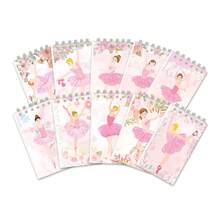 10 piezas de mini cuadernos, mini cuadernos de ballet rosa, adecuados para recuerdos de fiesta, rellenos de bolsas de regalo, cuadernos, mini cuadernos en espiral, adecuados para recompensa de baile o cumpleaños (tema de cumpleaños) útiles escolares - 10 unids/bolsa - Ver 3