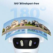 1500万像素WiFi网络摄像头，180°广角镜头，10倍数码变焦，自动跟踪，可旋转，云存储（不含电源适配器） - 白色 - 查看 8