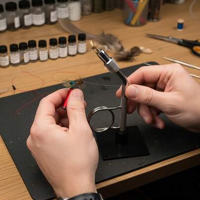 Mini Fly Tying Station, Fly Fishing Lure Tying Tool, Bionic Bait Making Workbench