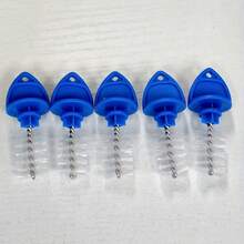 5pcs Beer Tap Cleaning Brush Set, Includes Dust-Proof & Insect-Proof Caps, Suitable For Home & Commercial Beer Dispensers, Bars & Restaurants - Blue 5pcs - View 1