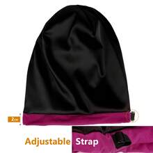 1pc Satin-Lined Sleep Cap, Suitable For Curly Hair And Braids, Wear All Night, Unisex, Can Be Used As Sleep Cap Or Hair Cover - A - View 4