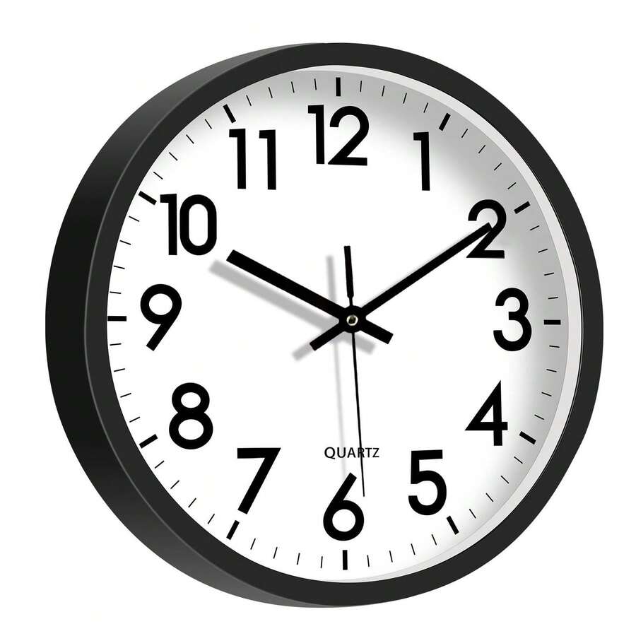 1 chiếc đồng hồ treo tường tối giản màu đen, không gây tiếng ồn, thích hợp cho phòng khách, phòng ngủ, nhà bếp, văn phòng, trang trí nhà cửa, tranh treo tường, thích hợp cho trang trí Halloween, Giáng sinh, Lễ Tạ ơn, Năm mới. - đen - Xem 1