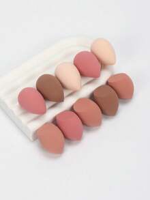 3/5/10/15/20/30/50pcs Mini Makeup Sponges, Random Colors & Shapes, Powder, Cream & Liquid Foundation Blender, Latex-Free Wet & Dry Use, Suitable For All Skin Types - Multicolor - View 11