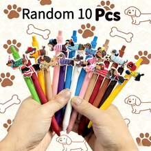 1/5/10/15 Pcs Dachshund-Shaped Ballpoint Pens Retractable Writing Pens Holiday Gifts For Dog-Loving Friends, Students, And Colleagues - Dachshund - View 9