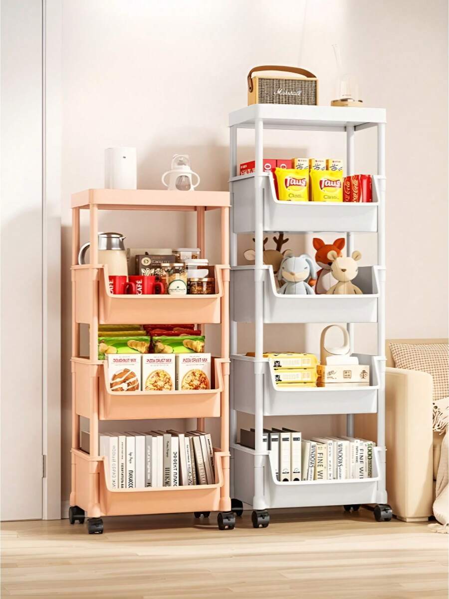 Xe đẩy đựng đồ 3/4/5 tầng có bánh xe – Kệ đựng đồ nhiều tầng, xe đẩy đựng đồ phòng tắm, dễ di chuyển, thiết kế tháo rời, tiết kiệm không gian, trang bị bánh xe xoay 360°. Thích hợp cho nhà bếp, phòng tắm và phòng khách. - Nhiều thông số kỹ thuật - Xem 1