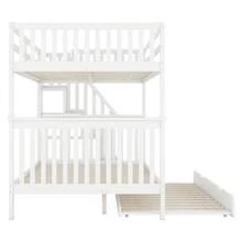 Kids Bed Frames, Headboards & Footboards - White + Pine + 140cm*200cm-1 - View 11