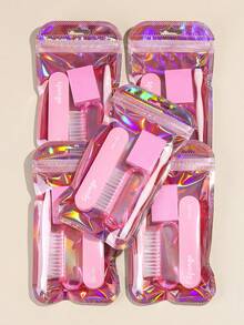 4-Piece Nail Art Kit, Disposable Nail Cleaning Tool Set, Cuticle Pusher, Nail File, Nail Polisher, Press-Type Nail Preparation Kit, Nail Polisher, Nail Polishing Beginner Kit, Suitable For Nail Salons And Home Use. - Multicolor - View 1