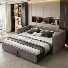 Futons - Gray + Upholstered + 90cm*200cm-3 - View 1