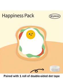 1 tập giấy ghi chú hình thức ăn dễ thương với họa tiết hoạt hình, kèm theo 1 cuộn băng dính hai mặt, thích hợp để nhắc nhở, ghi chú học tập, chuẩn bị cho năm học mới, đồ dùng học tập, ghi nhớ tại nhà. - Nhiều màu - Xem 7