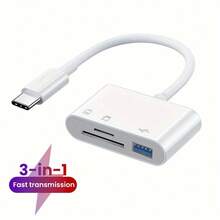 三合一 Type-C 适配器，TF/CF/SD 卡读卡器，USB-C 接口，兼容 Macbook，支持 OTG，Compact Flash 存储卡写入器 - A - 查看 6