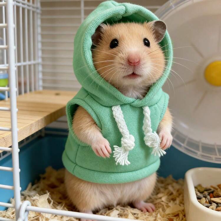 1 bộ trang phục cho chuột hamster, quần áo thú cưng nhỏ, áo hoodie dễ thương cho chuột hamster con - Trang phục thoải mái phù hợp cho chuột hamster, chuột nhảy, chinchilla và các động vật nhỏ khác. - Nhiều màu - Xem 5