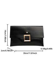 大容量手拿包，可装化妆品和手机，时尚派对/约会手提包，女士 - 黑色 - 查看 8