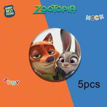 Bộ huy hiệu Zootopia, huy hiệu nhân vật Judy và Nick, 5/10 chiếc huy hiệu sưu tầm, thích hợp để gắn lên ba lô, túi xách, áo khoác, hoặc làm quà tặng cho người hâm mộ và nhà sưu tập Disney Zootopia. - Nhiều màu - Xem 8