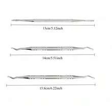 美甲修脚套装，双头卸甲器，嵌甲刮刀，修脚工具，趾甲及嵌甲处理工具，单包装指甲剃刀 - 彩色 - 查看 4