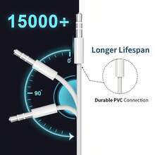 1条AUX音频转换线，高品质编织立体声音频连接适配器，兼容 14 Pro Max/14 Pro/14 Plus/14/13/12/11/XS/XR/8/7/6系列车载/耳机辅助音频线，车载和家用音频转换器 - 彩色 - 查看 2