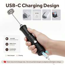 New Electric Milk Frother, Handheld Milk Foamer, Coffee Milk Frother, Milk Mixer - Multicolor - View 6