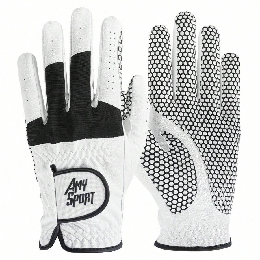 FINGER TEN 1pc Men's Golf Glove Left Hand, Suitable For All Weather, Breathable Soft And Snug Fit, Suitable For Driving Range And Course Performance As Well As Training Practice