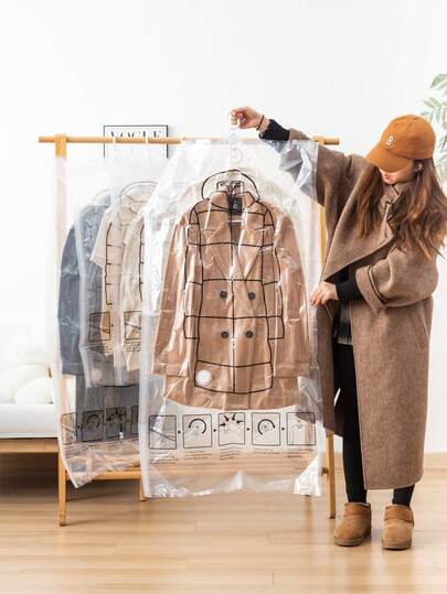 New Model Household Hanging Vacuum Compression Bag Clothing Sorting Bag Large Size Vacuum Bag Hanging Down Jacket Storage Bag Vacuum Bag