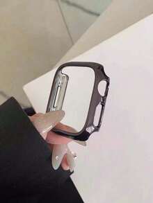 1件 PC 硬材質電鍍金鏤空錶殼保護殼，相容 40mm 41mm 42mm 44mm 45mm 46mm 49mm，新款錶殼防撞保護套，適用 Ultra 系列 11/10/9/8/7/6/5/4/3/2/1 SE Ultra 3/2/1，女款/男款 - 黑色 - 查看 5