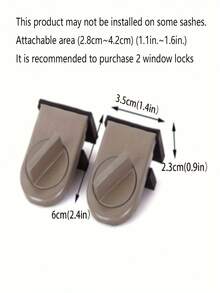 2pcs Window Locks, Door & Window Limiter, Multi-Function No-Drill Sliding Door Lock, Safety Anti-Fall Lock, Metal Sliding Door & Window Lock | Anti-Pinch, Anti-Theft, Anti-Fall Safety Lock, Battery-Free - one-size - View 6