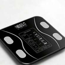 Home Weighing Scale With A LargeIC Scrcen, Highiy Acaurate And Nteligeont, On Essential Bectronic Scalefor Bathroms, Bedrooms Living Roms, Nd Gyms Suiable For Weight Management Fitnes Tacking, And As A Hoiday Gft - Black - View 2