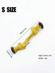 1pc Cotton Rope Pet Supplies, Dog Chew Toy, Cotton Rope Double-Knot Design, Dog Teeth Cleaning & Boredom Relief Toy - Multicolor - View 9