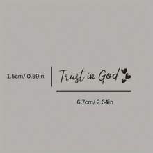 Trust In God' Heart-Shaped Rearview Mirror Sticker - Inspirational Religious Mirror Decal, Matte Finish, Self-Adhesive For Glass Surfaces, Faith-Based Car Decoration - A - View 4