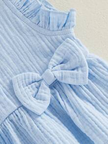 Baby Girls Tank Top Co-Ords - Blue - View 6
