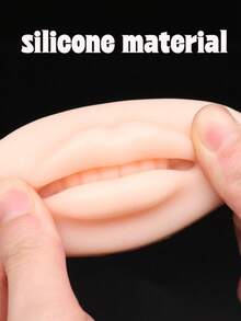 1pc European Style Embroidered Lip Model, Beginner Silicone 3D Realistic Leather Lip Practice - A - View 4