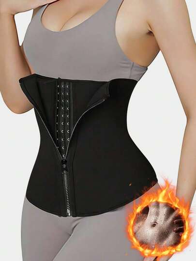 1 pieza Cinturón de entrenamiento de cintura para mujer con reductor de cintura, cinturón de sauna abdominal, cinturón de entrenamiento deportivo y de acondicionamiento físico, entrenador abdominal, ropa moldeadora, corsé ajustado, cinturón abdominal, cinturón de soporte abdominal, ropa moldeadora que ciñe la cintura