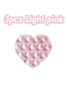 1个创意双面心形强力硅胶吸盘手机壳，可调节便携式硅胶吸盘手机支架，防滑，可水洗，兼容安卓手机，生日礼物手机配件，兼容、安卓手机，生日礼物，送给家人、朋友的礼物，生日手机支架手机配件，强力承重 - 彩色 - 查看 25