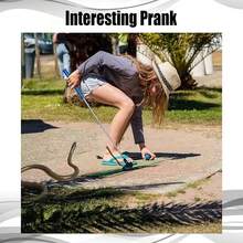 逼真橡胶恶作剧蛇，成人玩笑蛇带绳夹，拉绳蛇恶作剧追人，恶作剧礼物 - 彩色 - 查看 5