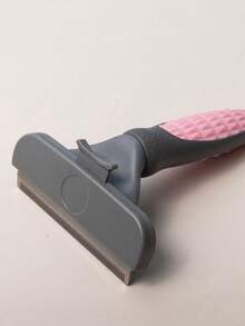 Pet Deshedding Brush, Cat Dog Fur Remover Grooming Tool - Pink - View 4