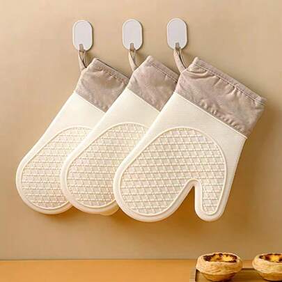 Heat Resistant Oven Gloves, Barbecue Gloves, Cooking Gloves For Grilling, Cooking, Baking And Cutting, Suitable For Barbecue, Grilling, Cooking, Baking, Cutting, Microwave, Stove - Essential For Thanksgiving, Christmas, Halloween