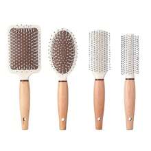 1/4件套美发造型梳套装，包含直发梳、剪发梳、卷发梳、气垫梳、防静电梳、按摩梳、柔顺梳、染发梳，适用于头发护理和造型，头皮按摩美发工具套装 - 彩色 - 查看 8