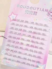 80pcs Segmented C-Curl Thick Volume Super Soft Natural Curling Lengthening Delicate Faux Mink Lashes, 3-In-1 Slouchy Lash Extension, Enlarges Eyes, Suitable For Daily Commute, Reusable, Lightweight & Non-Irritating - View 4