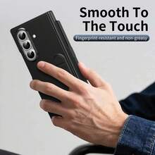 Smartphone Lipat Android ForSamsung Galaxy Z FOLD7 Z Fold3/Z FOLD4/Z FOLD5/Z FOLD6 Series, Hinge Protection & Anti-Drop Design Built-In Stylus Holder & Stand Case - Black - View 3