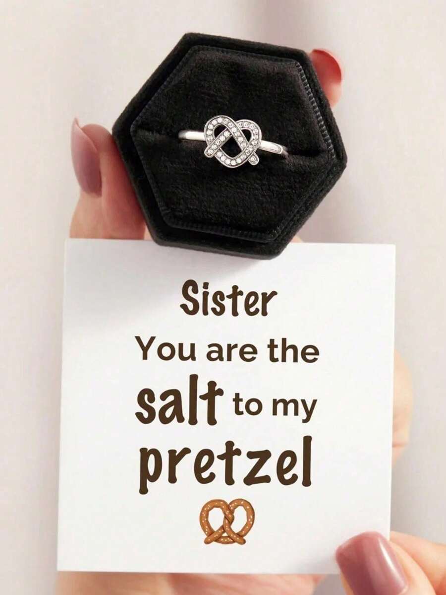 1pc S925 Sterling Silver Sweet Heart Shaped Ring, Fashionable Unique Elegant Finger Ring For Women - Silver - View 1