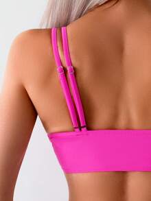 Bathing Suits For Women, 2026 European And American Sexy Women's Suspender Bikini With Retro Leopard Print Pattern, Vacation Outfits For Women. - 玫紅色 - 查看 5